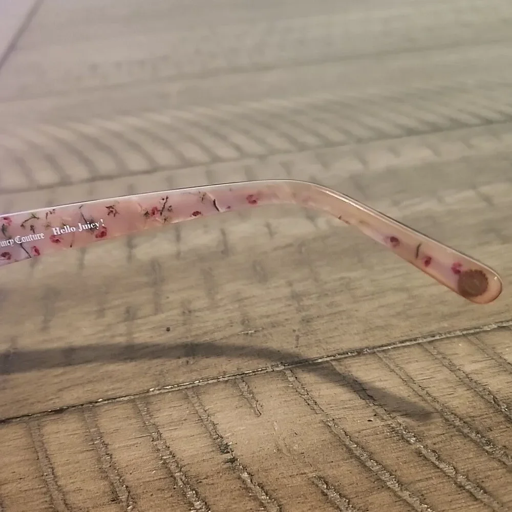 FRAMES ONLY Juicy Couture JU 136 0L76 Tortoise Pink Rectangular Eyeglasses 135